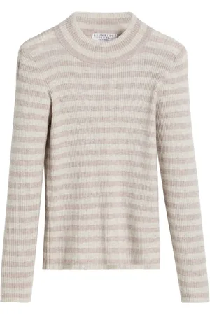 Brunello Cucinelli Striped high-neck jumper