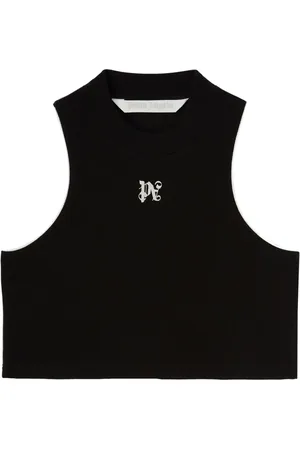 Palm Angels PA monogram cropped tank top