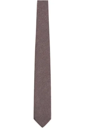 Lanvin Herringbone-pattern silk tie
