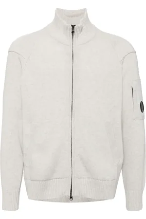C.P. Company Hooded waffle-knit cardigan