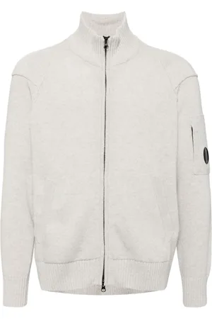 C.P. Company Hooded waffle-knit cardigan