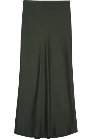 ANINE BING Bar silk midi skirt