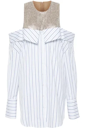 GIUSEPPE DI MORABITO Crystal-embellished shirt dress