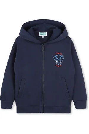 Kenzo Elephant-print zip-up hoodie