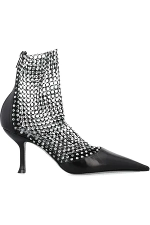 RENE CAOVILLA Crystal-embellished sock boots