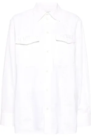 Marine Serre Upcycled twin pocket shirt