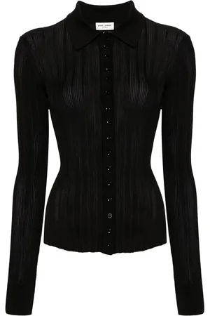 Saint Laurent Ribbed-knit cardigan