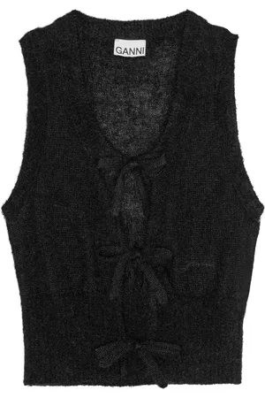 Ganni Knitted tie string vest