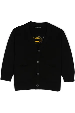 John Richmond Intarsia-logo cardigan