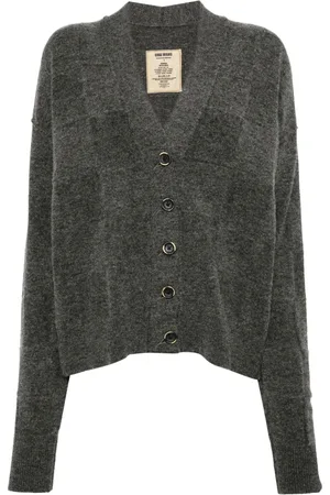 UMA WANG Checked V-neck cardigan