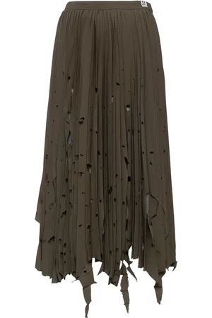 Maison Mihara Yasuhiro Cut-out pleated skirt