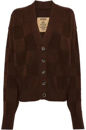 UMA WANG Checked V-neck cardigan