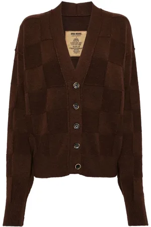 UMA WANG Checked V-neck cardigan