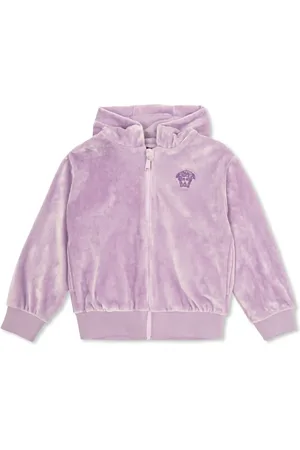 VERSACE Logo motif zipped hoodie