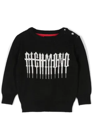 John Richmond Logo-intarsia sweater