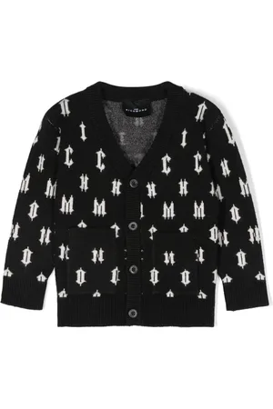 John Richmond Logo-intarsia cardigan