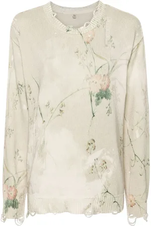 R13 Printed boyfriend sweater