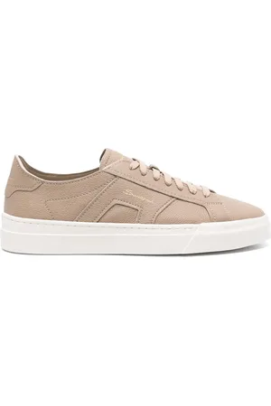 santoni Tumbled leather sneakers