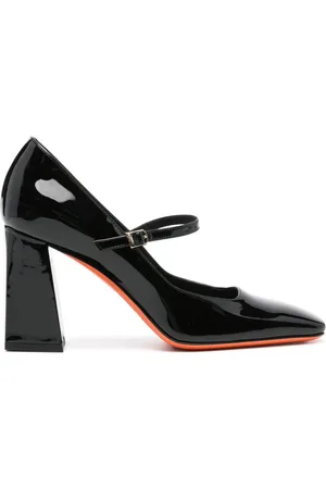 santoni 85mm leather pumps