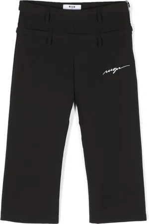 Msgm Logo-embroidered trousers