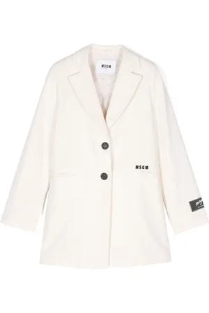 Msgm Logo-embroidered coat