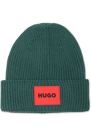 HUGO BOSS Logo-patch beanie hat