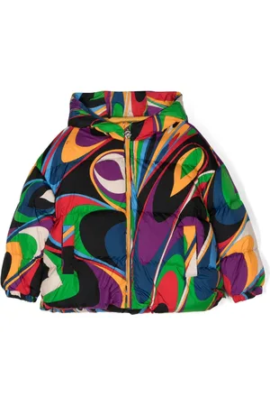 PUCCI Junior Onde-print padded jacket