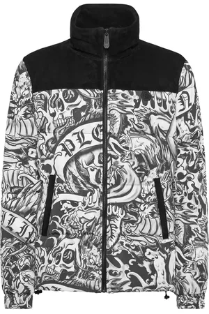 Philipp Plein Tattoo-print puffer jacket