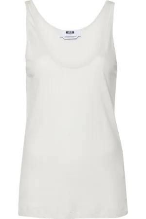 Msgm Logo-embroidered tank top