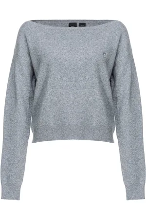 Pinko Logo-embroidered m??lange-effect jumper