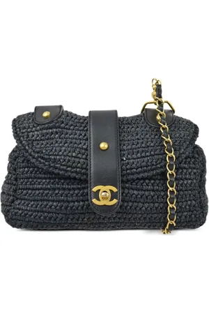 CHANEL 2006 CC raffia shoulder bag