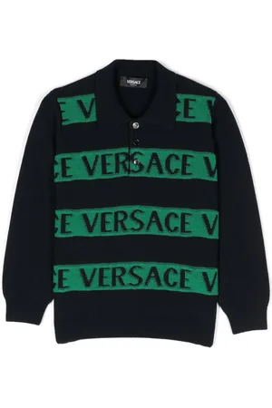VERSACE Logo-jacquard sweater