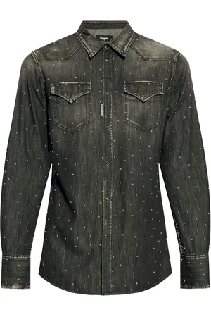 Dsquared2 Stud-embellished denim shirt