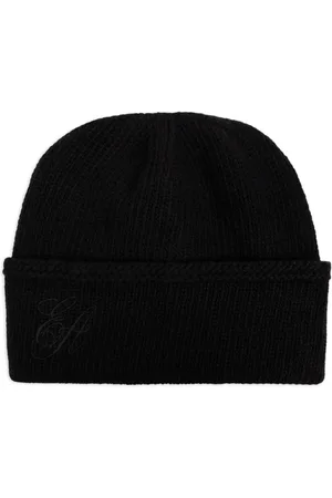 Emporio Armani Embroidered-logo wool beanie