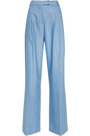 Des Phemmes Sequinned-stripes trousers