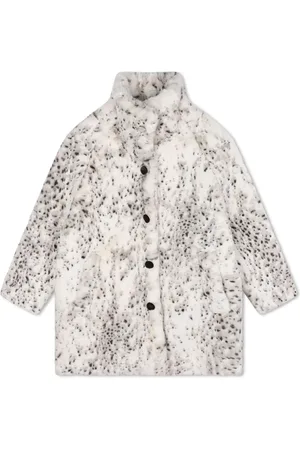 Givenchy Logo-appliqu?? faux-fur coat