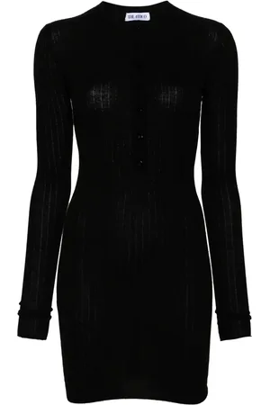 The Attico Ribbed-knit mini dress