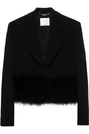 BLUMARINE Feather-trim blazer