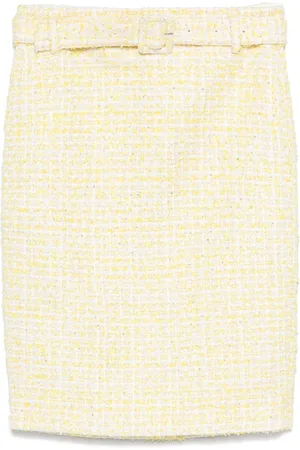 ROTATE Bouclé midi skirt