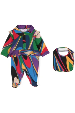 PUCCI Junior Onde-print babygrow (set of three)