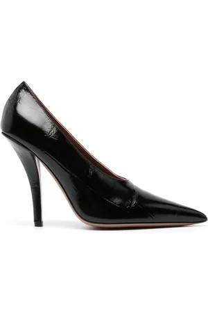 PARIS TEXAS 110mm textured-leather pumps