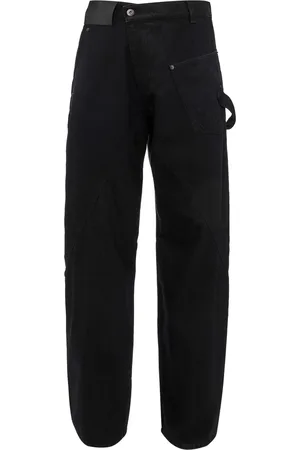 J.W.Anderson Logo-embroidered loose jeans