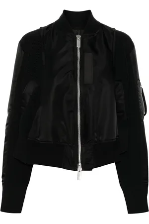 SACAI Twill x Knit bomber jacket
