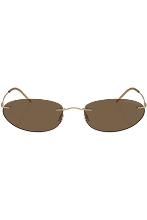 Giorgio Armani Rimless oval-frame sunglasses