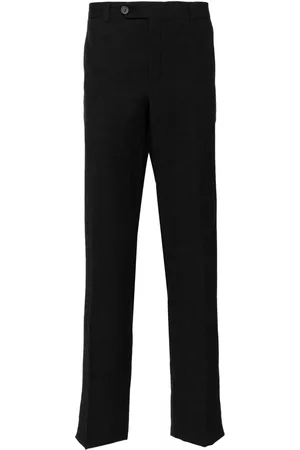 Lanvin Pressed-crease wool tailored trousers