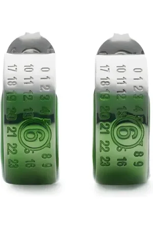 Maison Margiela Numeric-engraved signature earrings