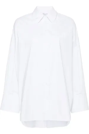 BLUMARINE Embroidered-logo shirt