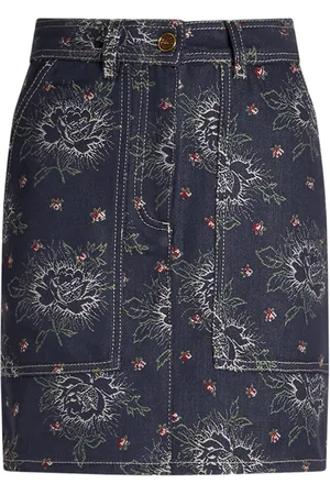 Etro Jacquard denim mini skirt