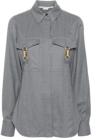 Stella McCartney Clasp-embellished wool shirt