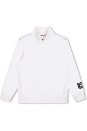 HUGO BOSS Logo print half-zip sweatshirt